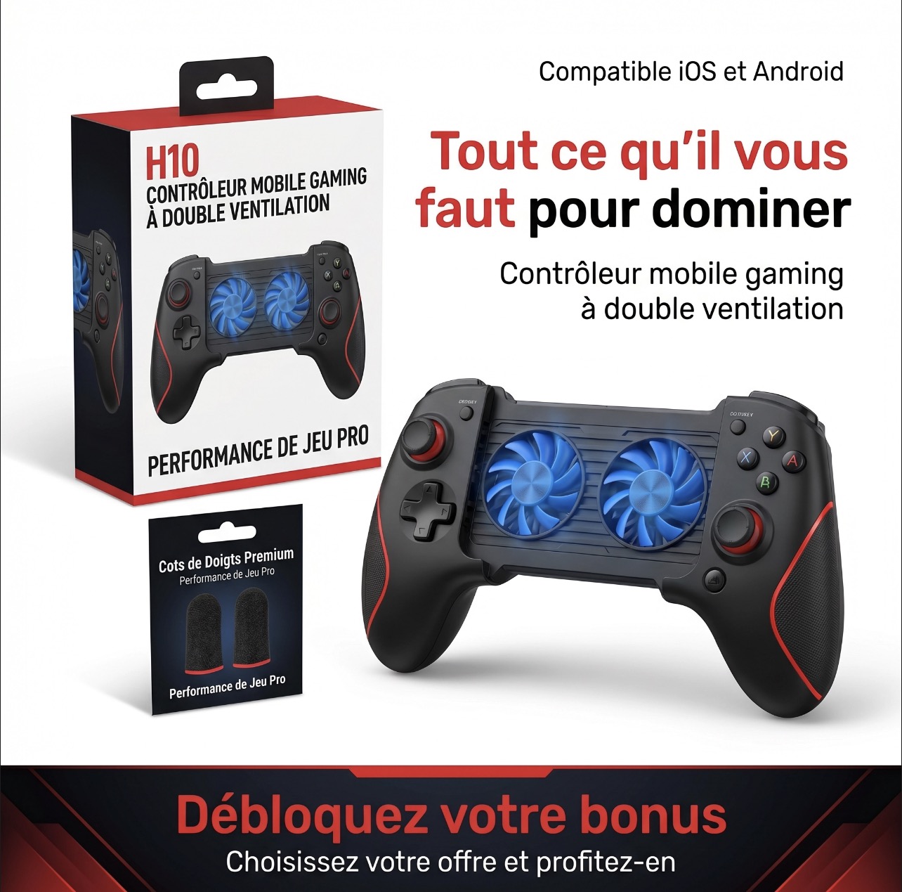 Miniature du pack duo H10 avec embout pour doigt